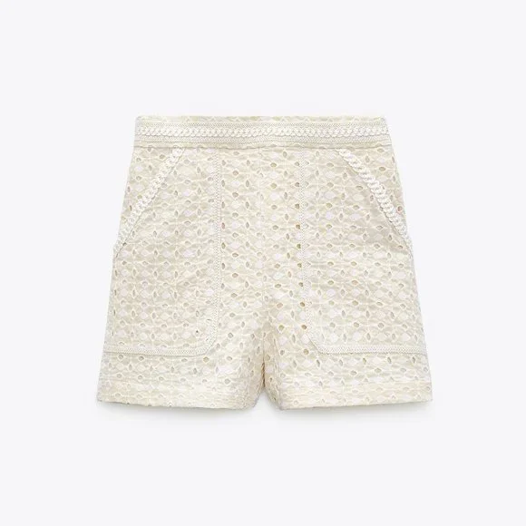 SOLD! ZARA Embroidered Eyelet Shorts* - Picture 16 of 16